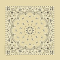 Domestic Beige Paisley Bandanna